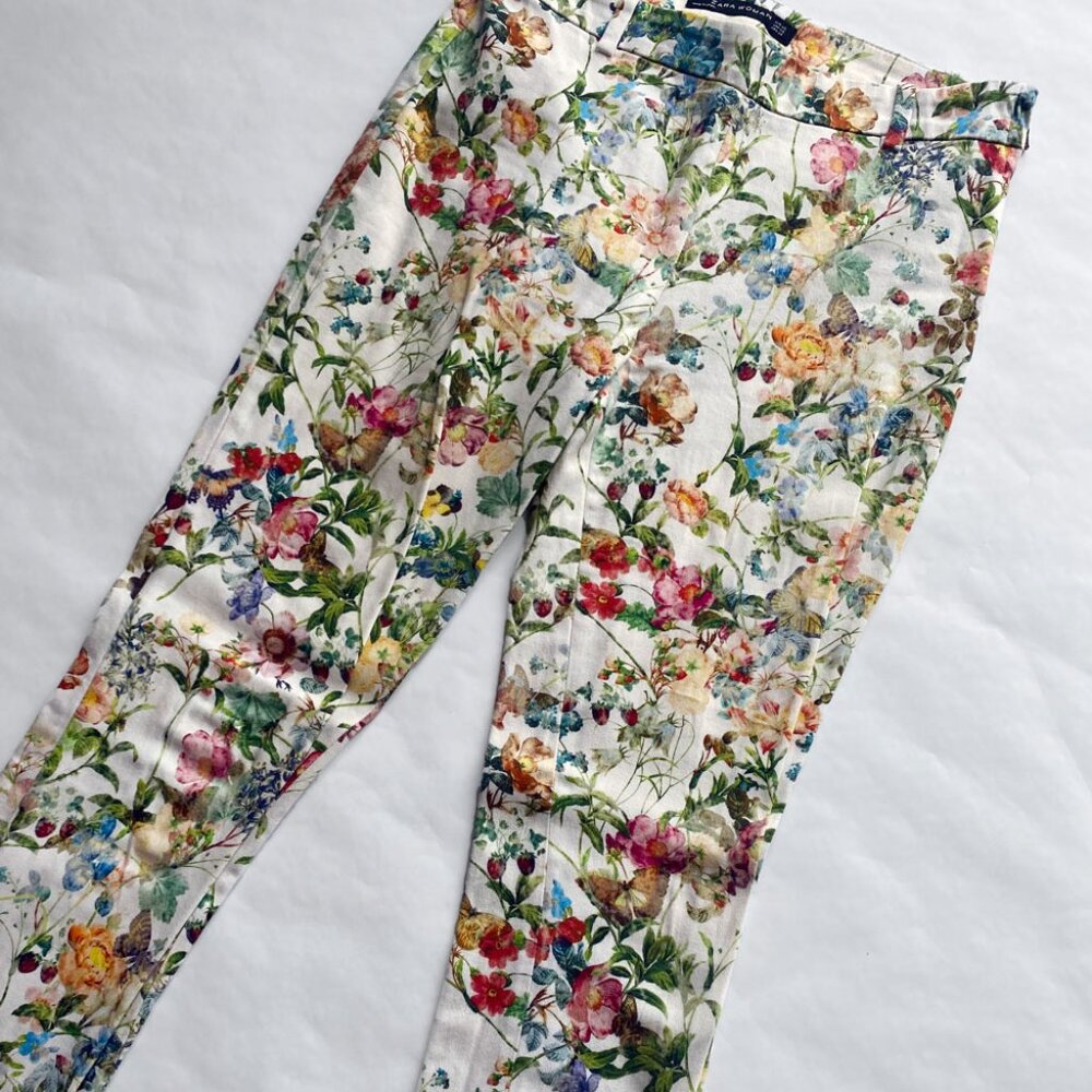 Zara Floral Slim Pants